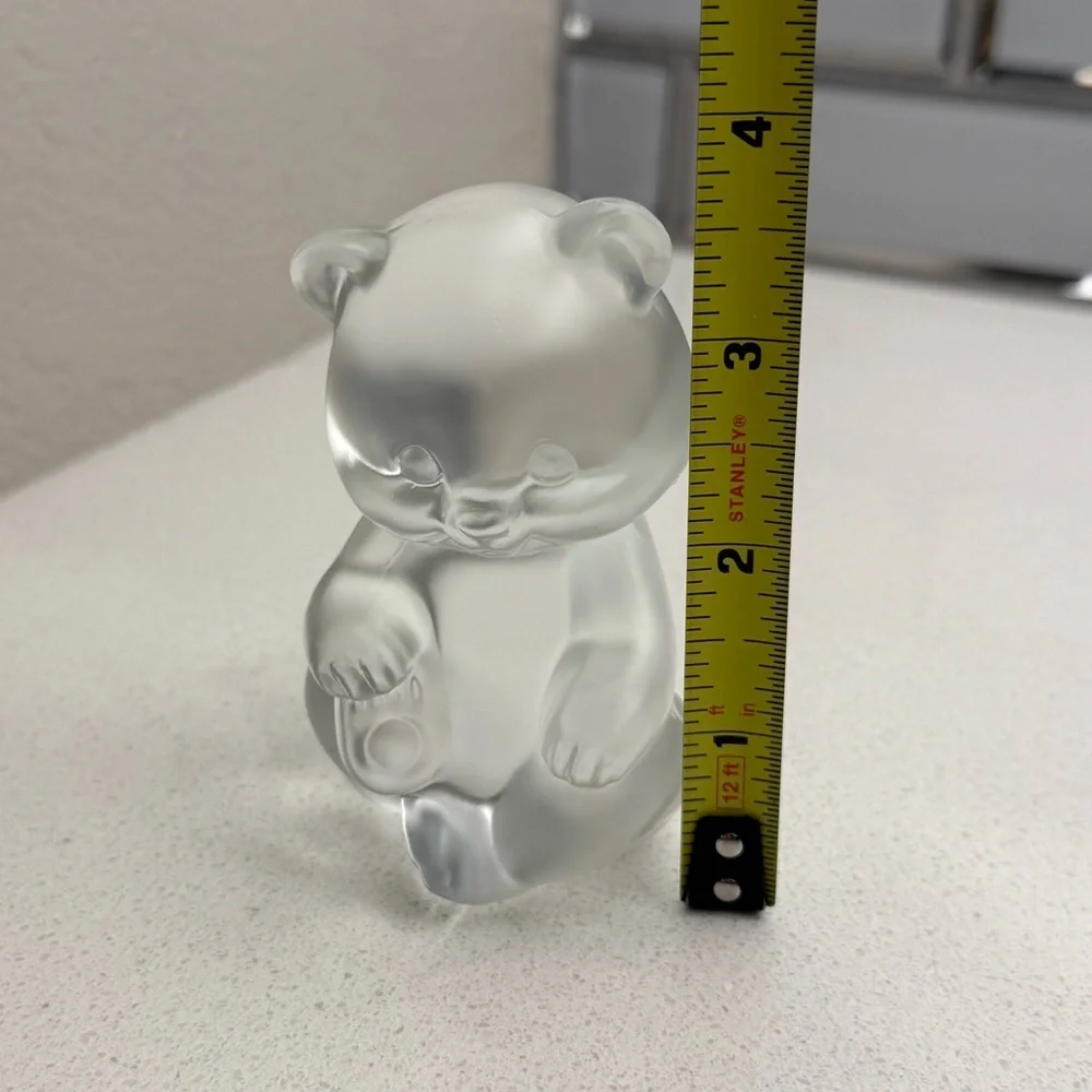 Vintage Fenton Bear Figurine Satin Glass